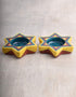 Blue Pottery T-Holder Set Of 2 Pcs.